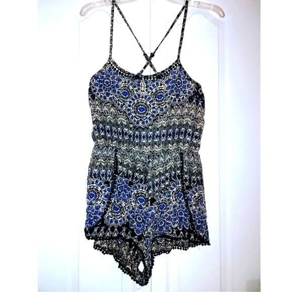 NWT New Bluenotes Bohemian Romper Overalls Shorts - Picture 1 of 4